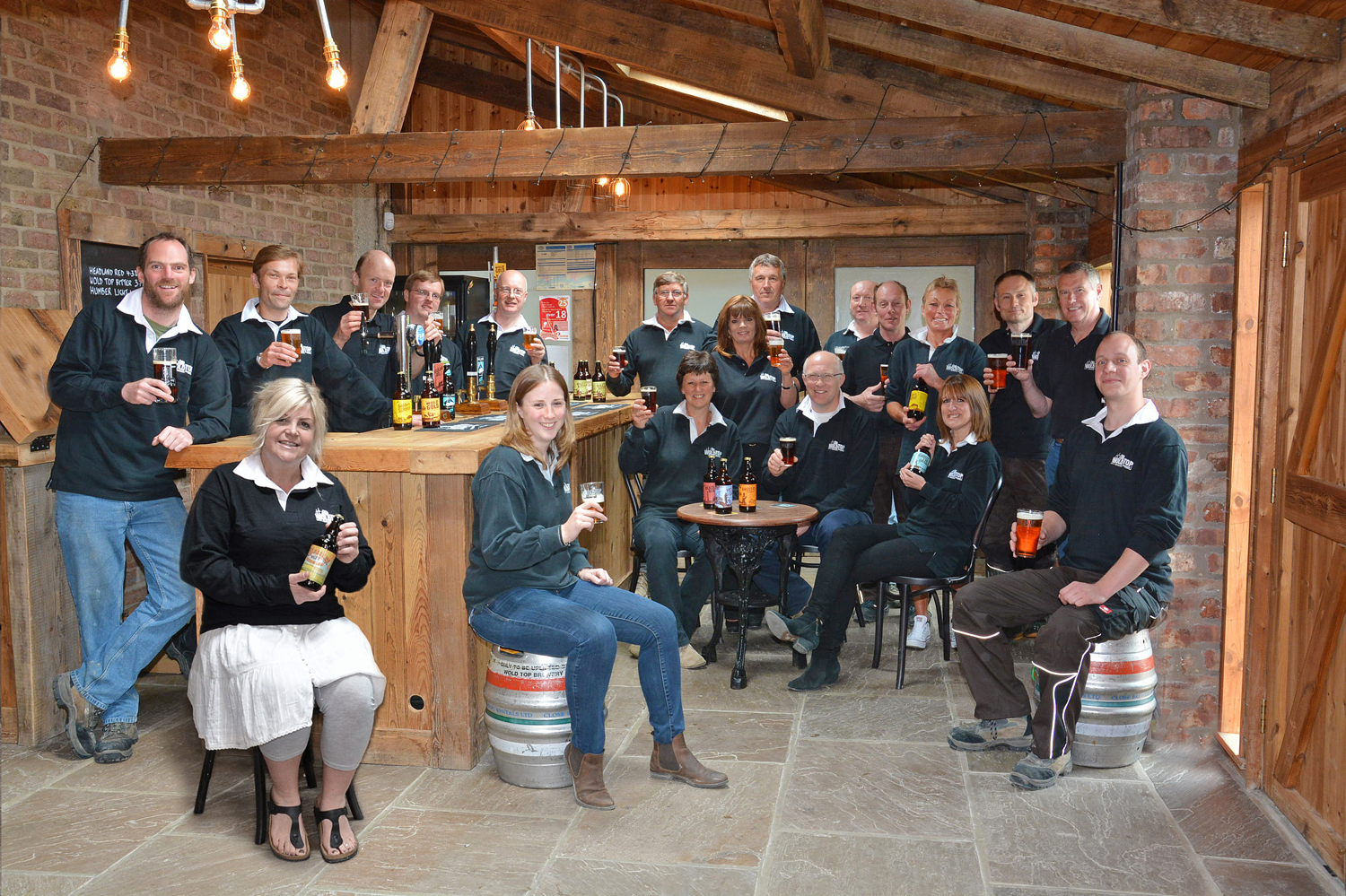 The team at Wold Top Brewery