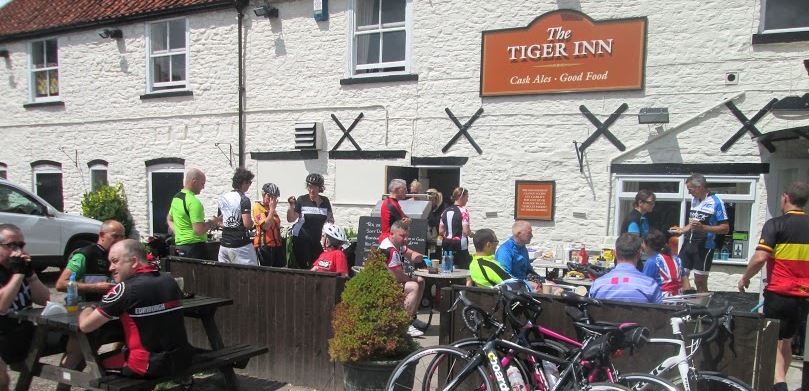 Refershment stop at the Tiger Inn, North Newbold