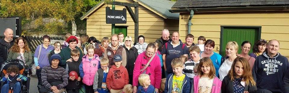 A group with Ryedale Special Families at Goathland Station